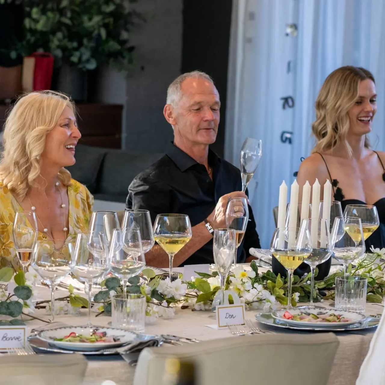 Guests enjoying a Private Plating dinner